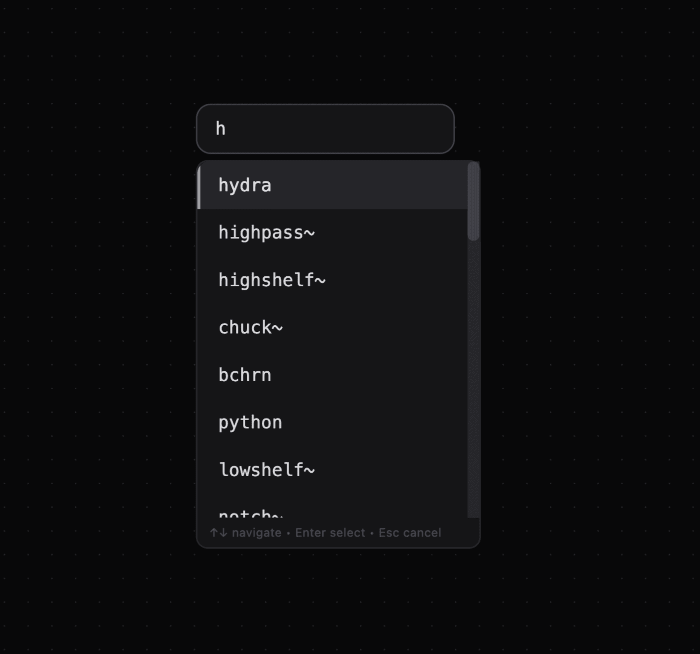 Insert object with Enter