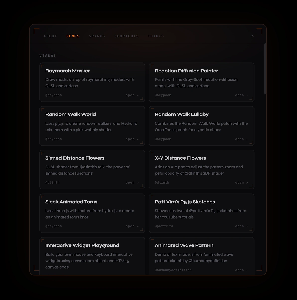 Patchies demo modal